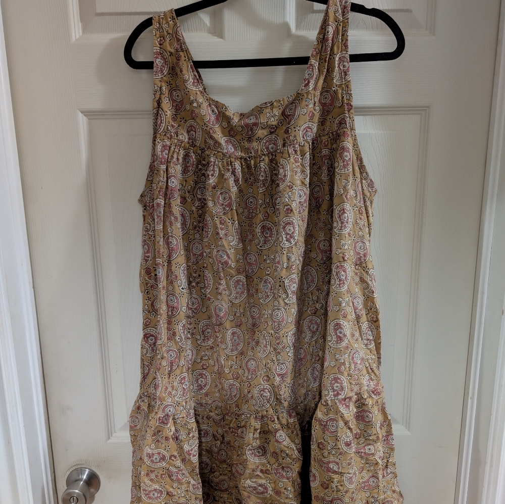Conscious Clothing Golden Yellow Paisley Dress